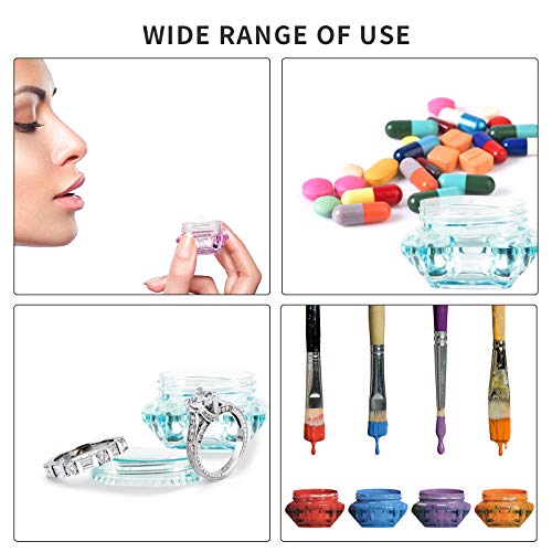 40 Pieces Cosmetic Containers, BEAHOT 5g/5ml Diamond Shape Empty Plastic Jars...
