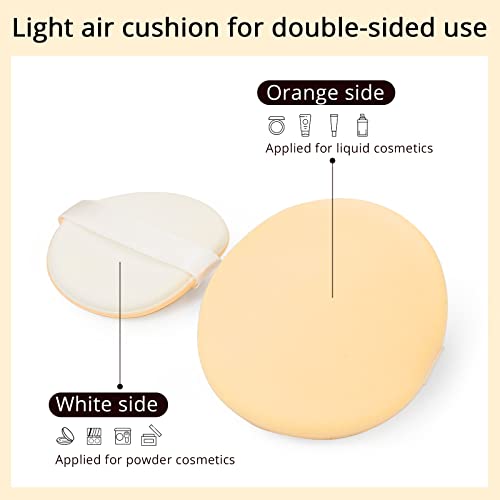 BEAKEY 12 Pcs Round Makeup Sponges with Air Cushion Powder Puff, Latex-free B...