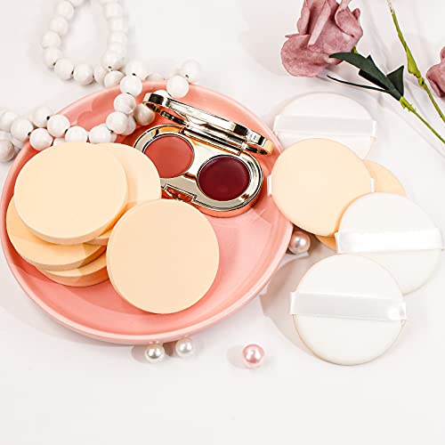 BEAKEY 12 Pcs Round Makeup Sponges with Air Cushion Powder Puff, Latex-free B...