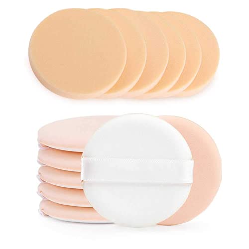 BEAKEY 12 Pcs Round Makeup Sponges with Air Cushion Powder Puff, Latex-free B...