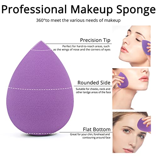 BEAKEY 5 Pcs Makeup Sponge Set, Foundation Blending Beauty Sponge, Flawless f...