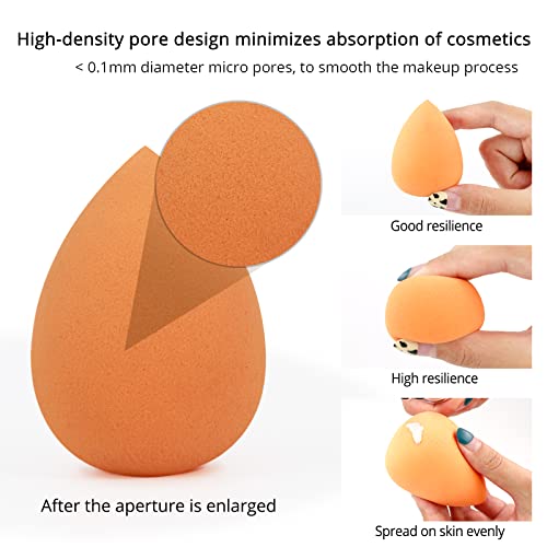 BEAKEY 5 Pcs Makeup Sponge Set, Foundation Blending Beauty Sponge, Flawless f...
