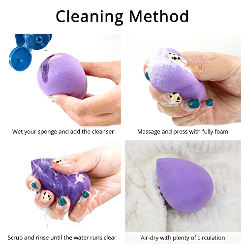 BEAKEY 5 Pcs Makeup Sponge Set, Foundation Blending Beauty Sponge, Flawless f...