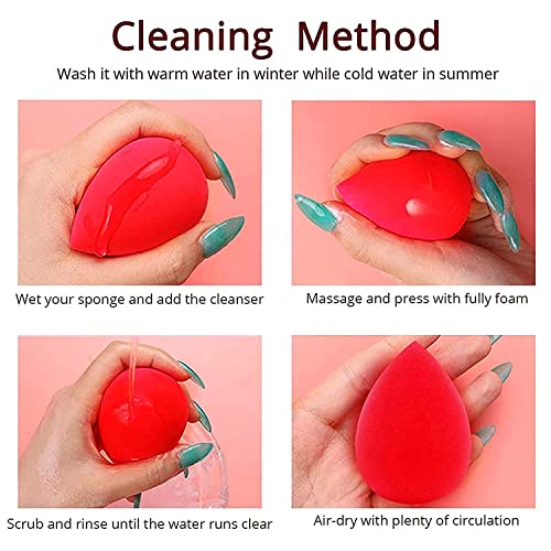 BEAKEY 5 Pcs Makeup Sponge Set, Foundation Blending Beauty Sponge, Flawless f...