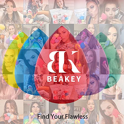 BEAKEY 5 Pcs Makeup Sponge Set, Foundation Blending Beauty Sponge, Flawless f...