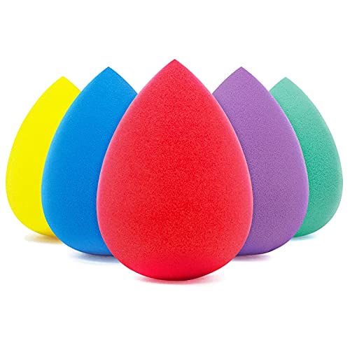 BEAKEY 5 Pcs Makeup Sponge Set, Foundation Blending Beauty Sponge, Flawless f...