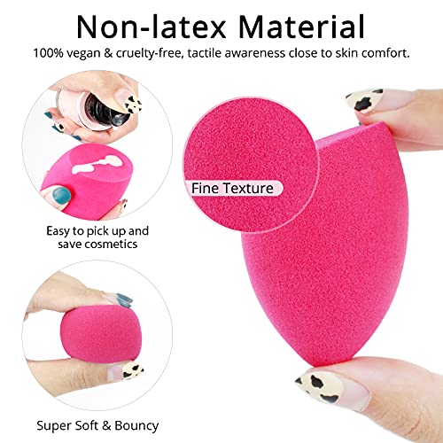 BEAKEY 5 Pcs Oblique Cut Makeup Sponge Set, Foundation Blending Beauty Sponge...