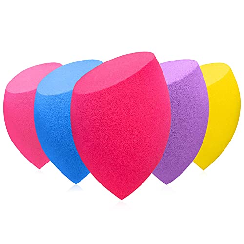 BEAKEY 5 Pcs Oblique Cut Makeup Sponge Set, Foundation Blending Beauty Sponge...