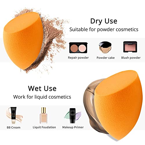 BEAKEY Makeup Sponge, 10 Pcs Latex-free and Vegan Beauty Sponge, Flawless for...