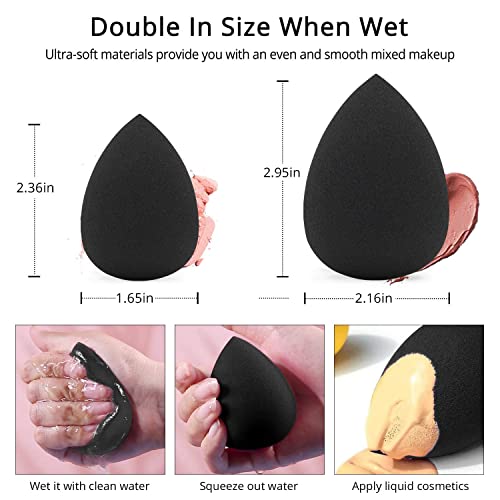 BEAKEY Makeup Sponge, 10 Pcs Latex-free and Vegan Beauty Sponge, Flawless for...
