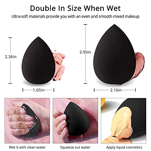 BEAKEY Makeup Sponge, Latex-free and Vegan Beauty Sponge, Flawless for Cream,...