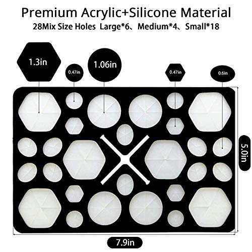 Makeup Brush Drying Rack, BEAKEY Collapsible Makeup Brush Holder, 28 Holes Ma...