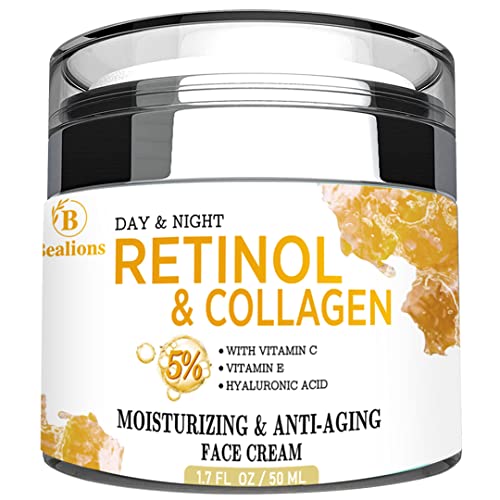 Retinol Collagen Cream with Hyaluronic Acid for Face Moisturizing and Anti Ag...