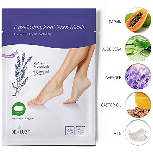 2 Pairs Foot Peel Mask Exfoliant for Soft Feet in 1-2 Weeks, Exfoliating Boot...