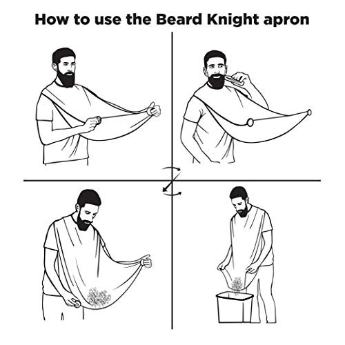 Beard Apron I Hair Clippings Catcher with Bag I Grooming Cape Apron I Beard C...