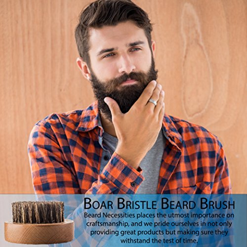 Beard Brush For Men By Beard Necessities - Made With Pure Boar Bristles and B...