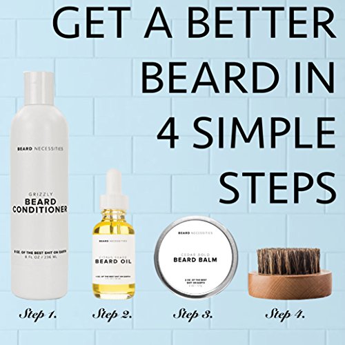 Beard Brush For Men By Beard Necessities - Made With Pure Boar Bristles and B...