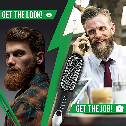 BEARDCLASS Premium Beard Straightener Comb - USA Designed for Beards! Fast He...