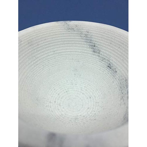 Solid Marble Shaving Soap Bowl by Beau Brummell | Handcrafted White Marble La...