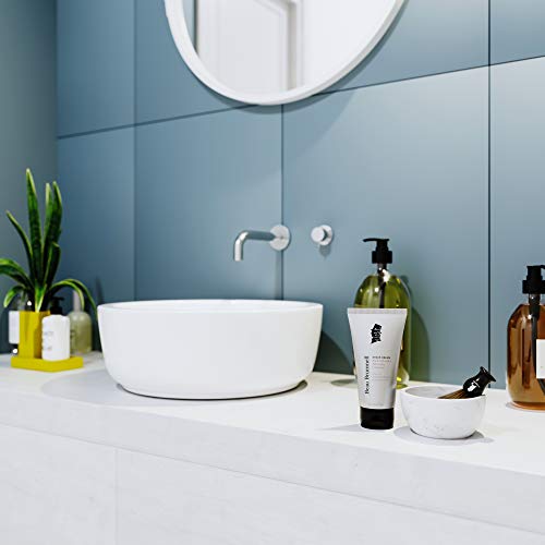 Solid Marble Shaving Soap Bowl by Beau Brummell | Handcrafted White Marble La...