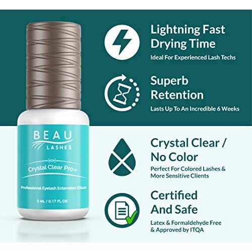 Crystal Clear Professional Eyelash Extension Glue | Super Strong Clear Bondin...