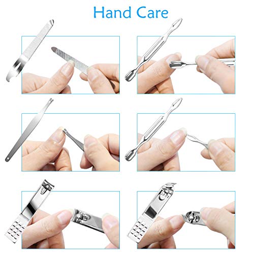 Manicure Set Pedicure Kit Nail Kit-19 in 1 Stainless Steel Manicure Kit, Prof...