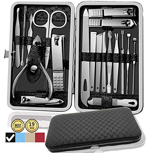 Manicure Set Pedicure Kit Nail Kit-19 in 1 Stainless Steel Manicure Kit, Prof...
