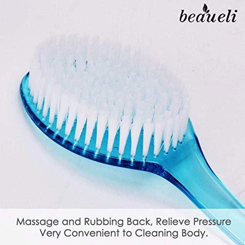 Beaueli Bath Body Brush With Long Handle for Exfoliating Back Scrubber for Sh...