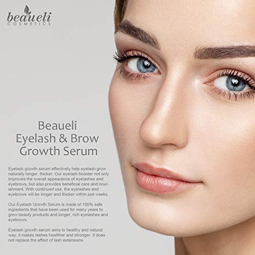Beaueli Eyelash Growth Serum 5ML Premium Castor Oil & Blended Nutrient for Lo...