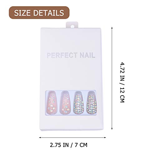 Beaupretty 24pcs Ballet Gradient Fake Nails Women False Nails Fingernail Deco...