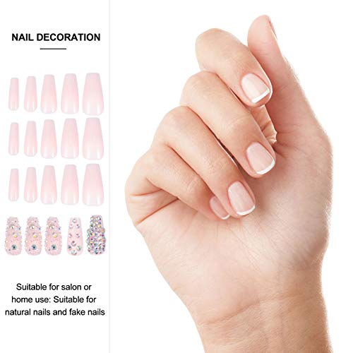 Beaupretty 24pcs Ballet Gradient Fake Nails Women False Nails Fingernail Deco...