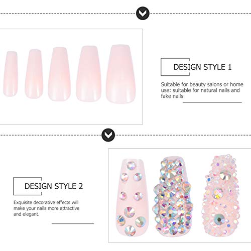 Beaupretty 24pcs Ballet Gradient Fake Nails Women False Nails Fingernail Deco...