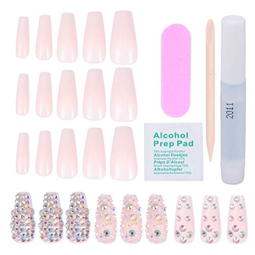 Beaupretty 24pcs Ballet Gradient Fake Nails Women False Nails Fingernail Deco...
