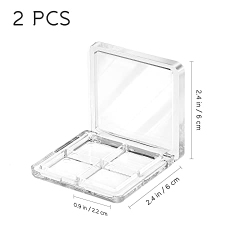 Beaupretty 2PCS Empty Lipstick Palette Diy Eyeshadow Powder Blush Lipstick Pa...