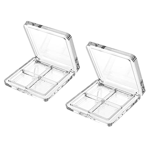 Beaupretty 2PCS Empty Lipstick Palette Diy Eyeshadow Powder Blush Lipstick Pa...