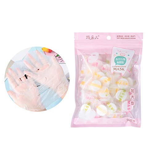 Beaupretty 50Pcs Compressed Facial Mask Cotton Sheet Disposable Silk Ultra-th...