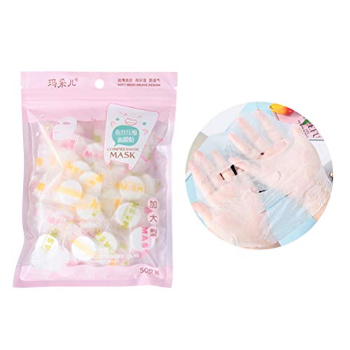 Beaupretty 50Pcs Compressed Facial Mask Cotton Sheet Disposable Silk Ultra-th...