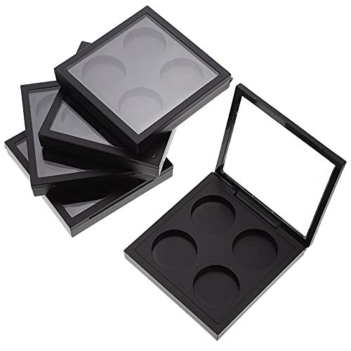 Beaupretty 5pcs Empty Magnetic Palette Makeup Containers Eyeshadow Plates wit...