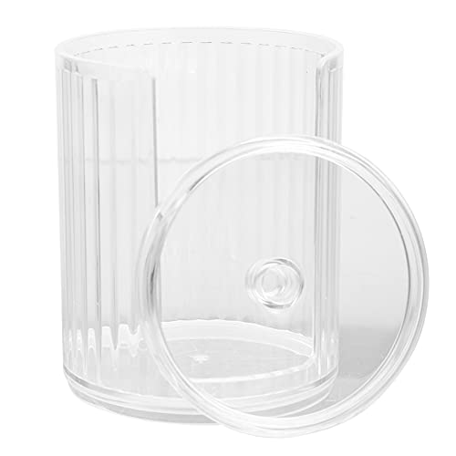 Beaupretty Cosmetic Cotton Pad Holder Clear Round Cotton Ball and Swab Holder...