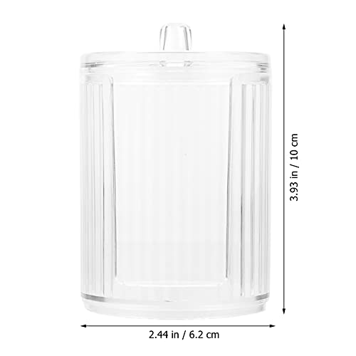 Beaupretty Cosmetic Cotton Pad Holder Clear Round Cotton Ball and Swab Holder...