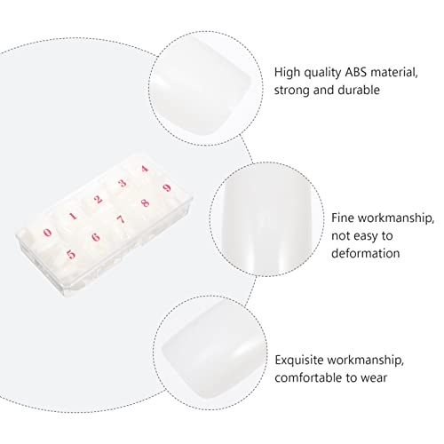 Beaupretty Full Cover Nails Fake Nails Square Shaped Acrylic Nails 500pcs Fal...