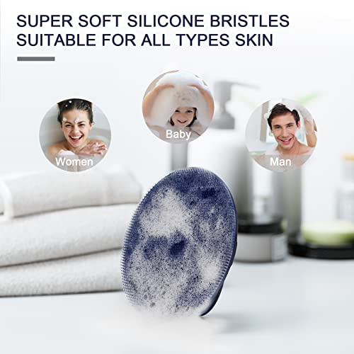 BEAUTAIL Silicone Body Scrubber Shower Bath Wash Brush Gentle Exfoliating Scr...