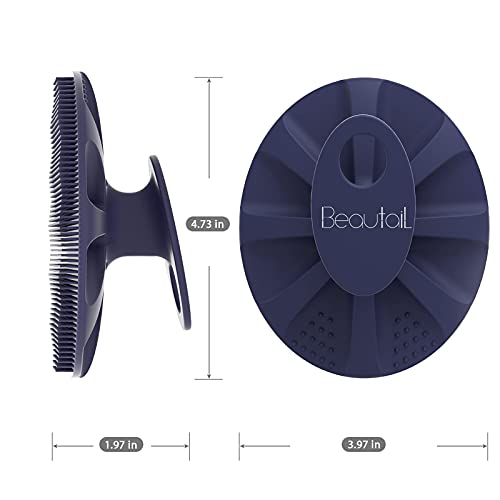 BEAUTAIL Silicone Body Scrubber Shower Bath Wash Brush Gentle Exfoliating Scr...