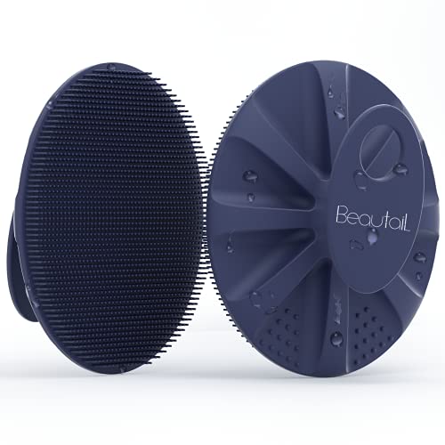 BEAUTAIL Silicone Body Scrubber Shower Bath Wash Brush Gentle Exfoliating Scr...