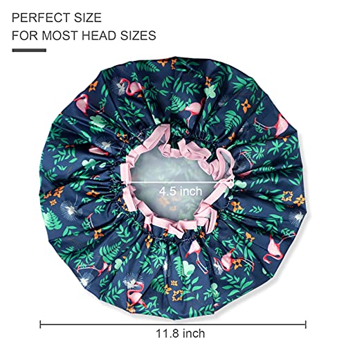 Shower Cap, BEAUTAIL Reusable Bath Shower Caps for Women Long Hair, Double La...