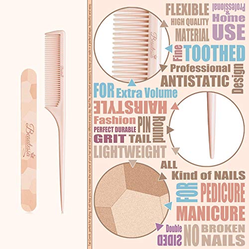 Hair Brush, Hair Comb and Nail File - Hair Brush Set | Detangling Hair Brush,...