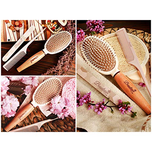 Hair Brush, Hair Comb and Nail File - Hair Brush Set | Detangling Hair Brush,...