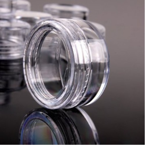 50 Jars Beauticom 3 Grams / 3 ml small Plastic Jar - Premium Quality Round Cl...