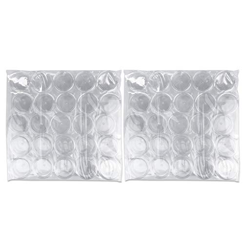 50 New Empty 5 Grams Acrylic Clear Round Jars - BPA Free Containers for Cosme...