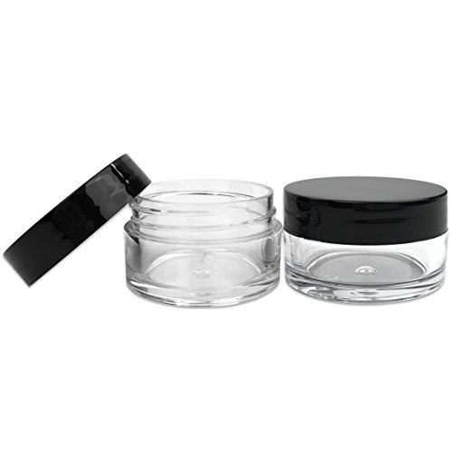 Beauticom 12 Piece 20g/20ml USA Acrylic Round Clear Jars with Lids for Lip Ba...